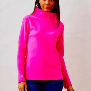 Dudley Stephen’s Neon Pink Mock Neck Fleece SMALL